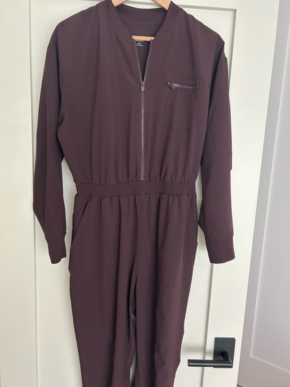 Old Navy Zipper Front Jumpsuit in Deep Plum